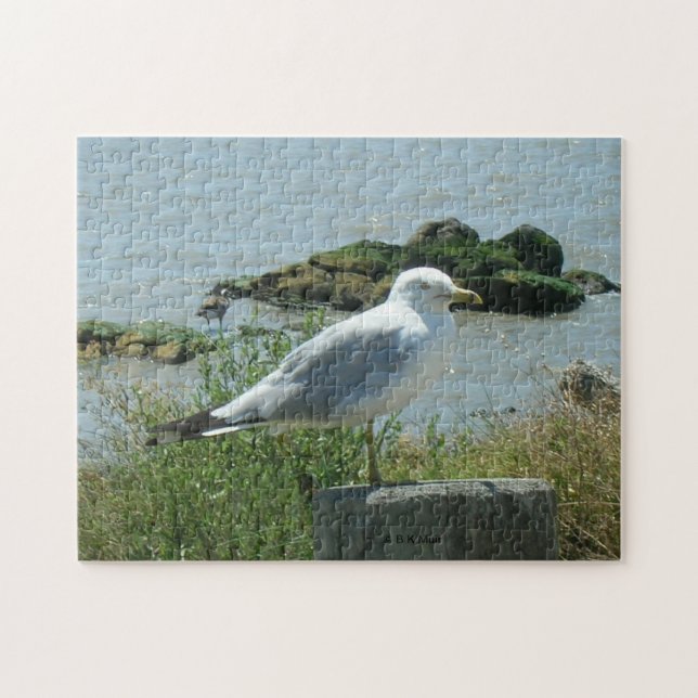 Puzzle - Gull on Piling (Horizontal)