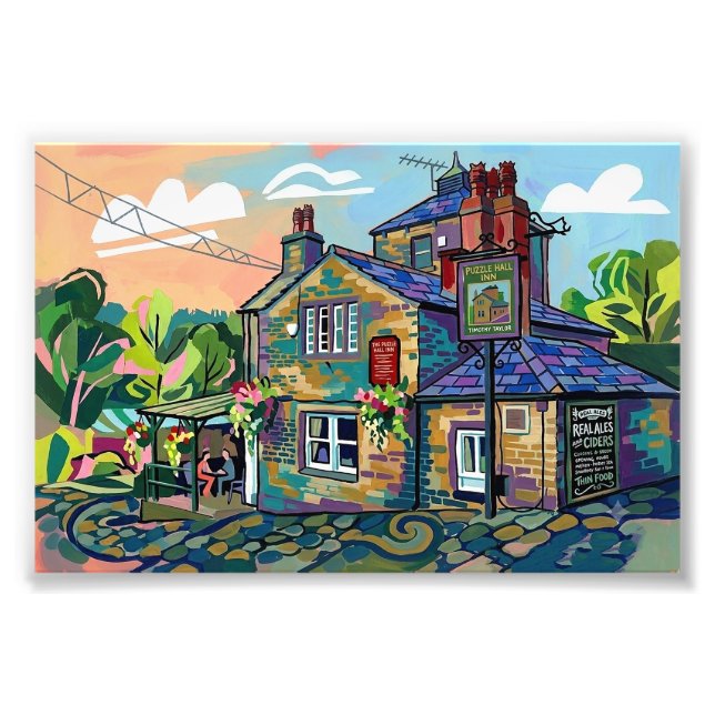 Puzzle Hall Inn, Sowerby Bridge Art Print (Front)