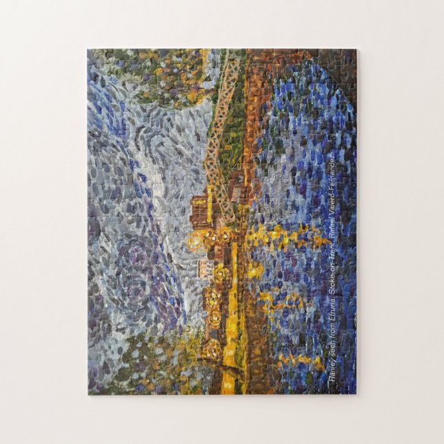 Puzzle. Hanley view from Etruria. Stoke-on-Trent Jigsaw Puzzle (Vertical)