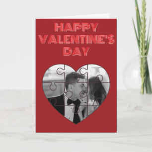 Puzzle Heart Custom Photo Valentine Card