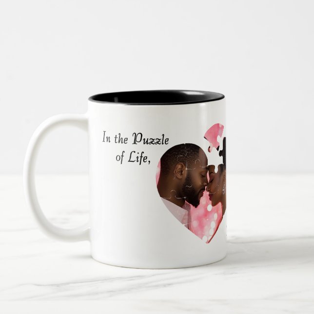 Puzzle-Heart Design Mug (Left)
