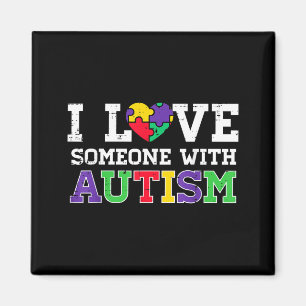 Puzzle Heart I Love Someone With Autism Awareness  Magnet