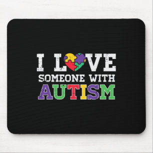 Puzzle Heart I Love Someone With Autism Awareness  Mouse Pad