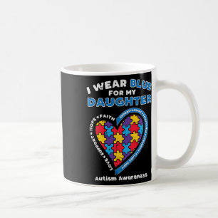 Puzzle I Wear Blue Daughter Autism Awareness Famil Coffee Mug