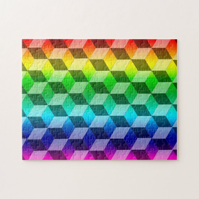 Puzzle - Illusion of Rainbow Blocks (Horizontal)
