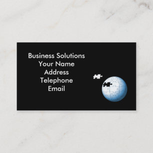 Puzzle in Globe Shape with Missing Piece Business Card