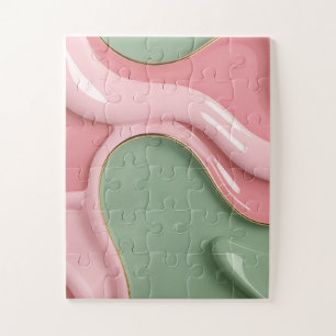 Puzzle in stylish abstract graphic
