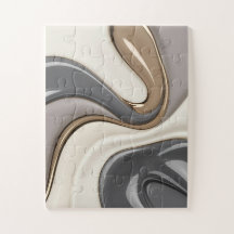 Puzzle in stylish abstract graphic