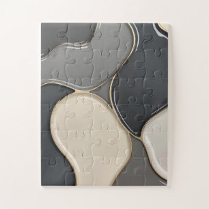 Puzzle in stylish abstract graphic