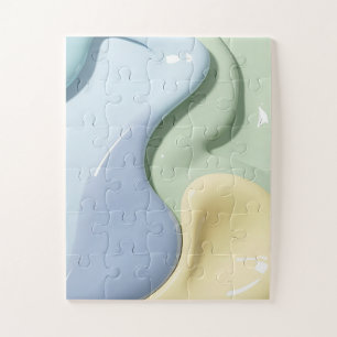 Puzzle in stylish abstract graphic