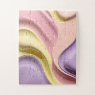 Puzzle in stylish abstract graphic