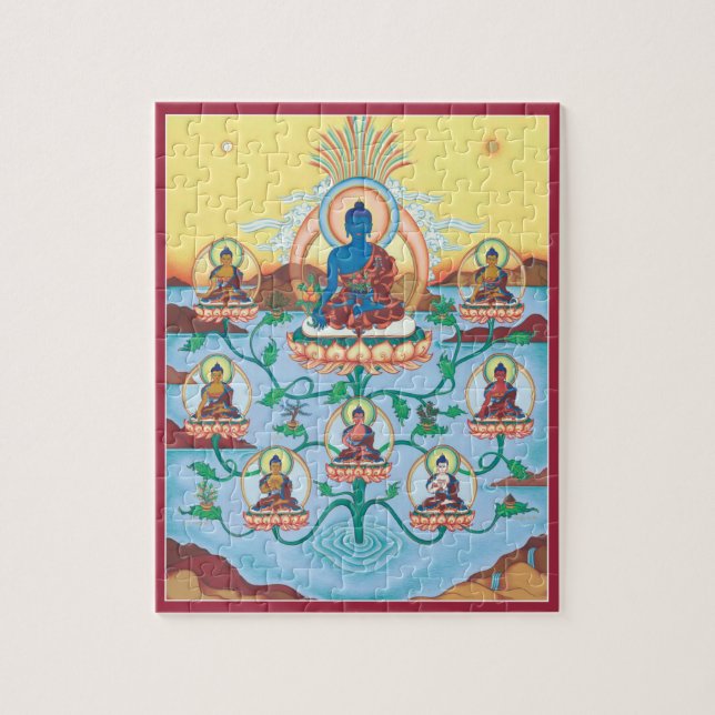 PUZZLE IN TIN - 8 Medicine Buddhas-Healing Masters (Vertical)
