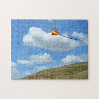 Puzzle - Kite Flying Over Hill
