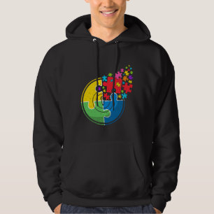 Puzzle Lacrosse Support Autism Awareness Men Women Hoodie