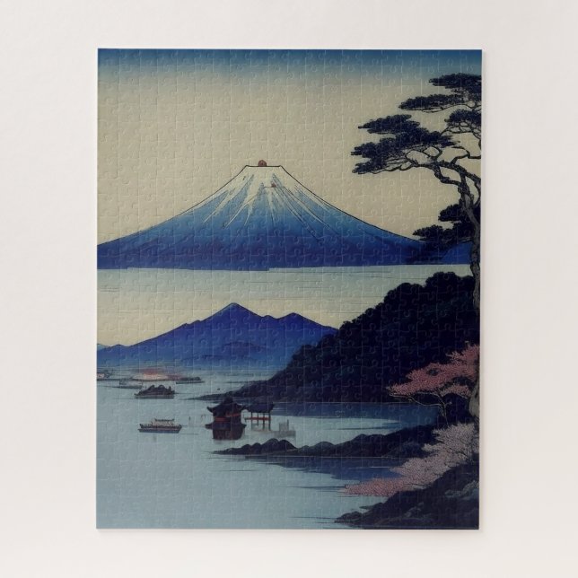 Puzzle - Lake, Pine and Mountain - Japan (Vertical)