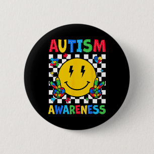 Puzzle Love Accept Understand Autism Awareness Sup 6 Cm Round Badge