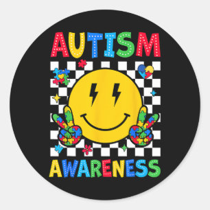 Puzzle Love Accept Understand Autism Awareness Sup Classic Round Sticker