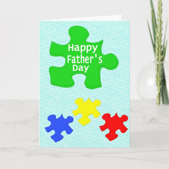 Puzzle Lovers Happy Father's Day Card (Front)
