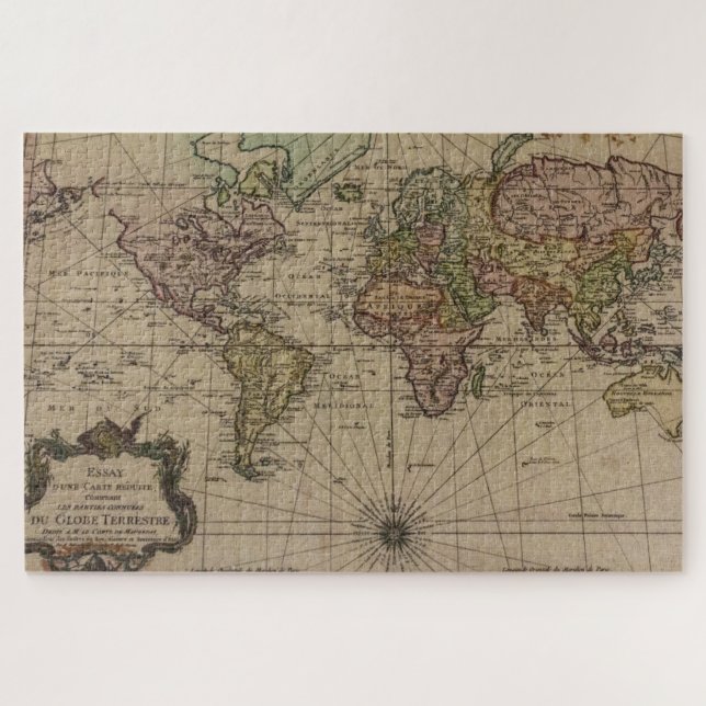 Puzzle mapa mundi mapa del globo (Horizontal)