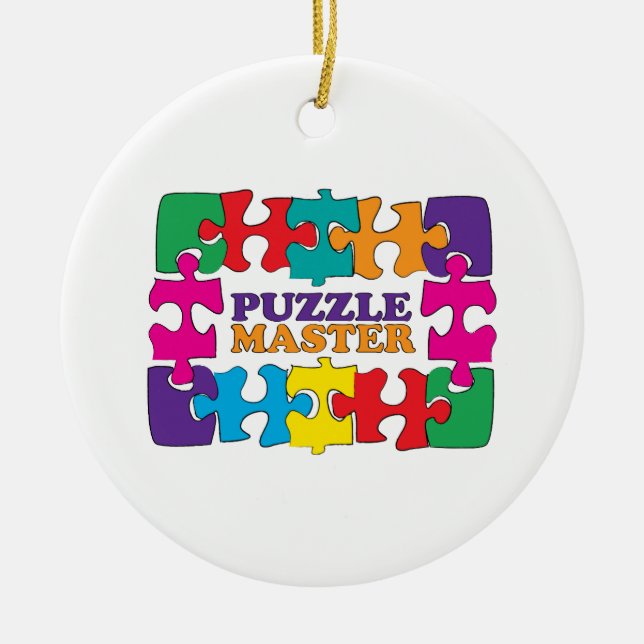 Puzzle Master Ceramic Ornament (Front)