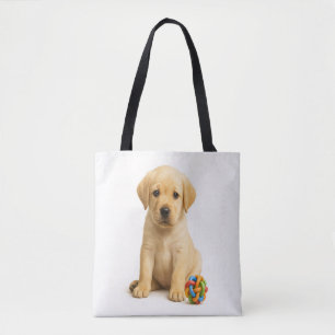 Puzzle Me This – Labrador Retriever Puppy Tote Bag
