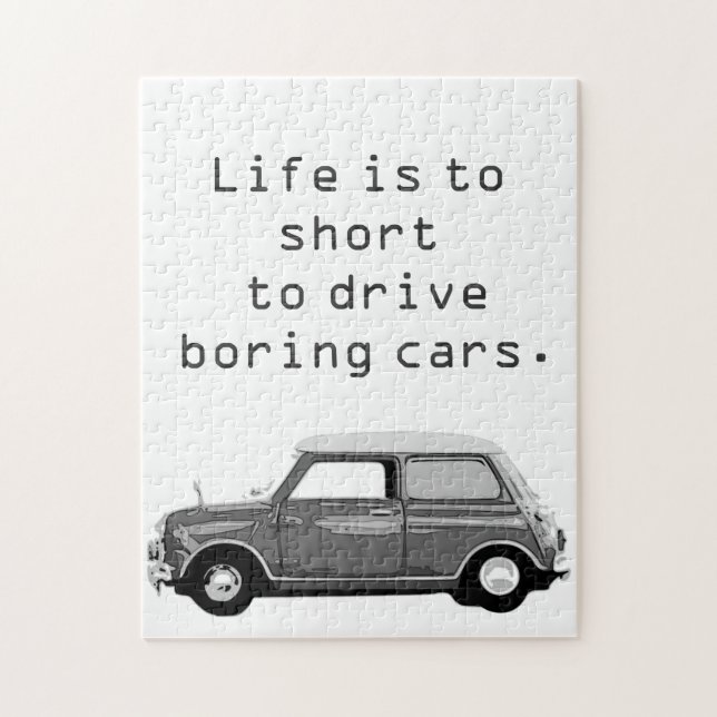 Puzzle Mini Cooper Life is to short (Vertical)
