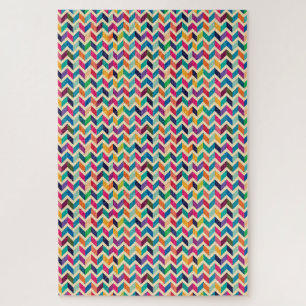 Puzzle - Multi Coloured Zigzag