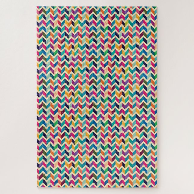 Puzzle - Multi Coloured Zigzag (Vertical)