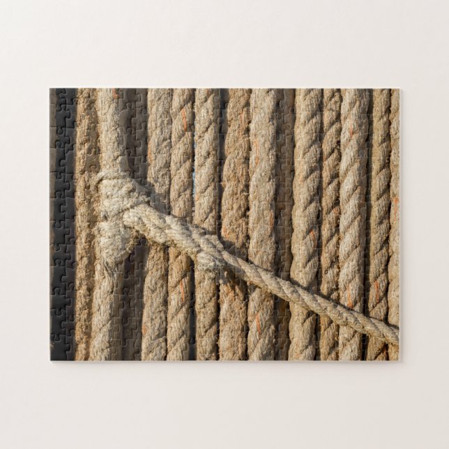 Puzzle of fibre Rope with Knot and Splicing (Horizontal)