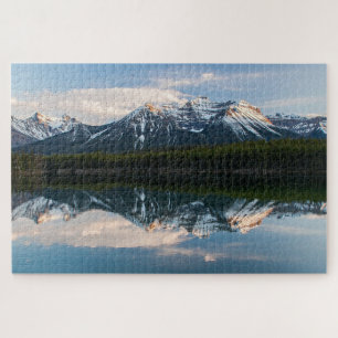 Puzzle of Herbert Lake, Icefield parkway, Canada