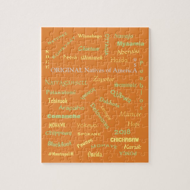 Puzzle of Native American Names, by  MMETROPOLIM* (Vertical)