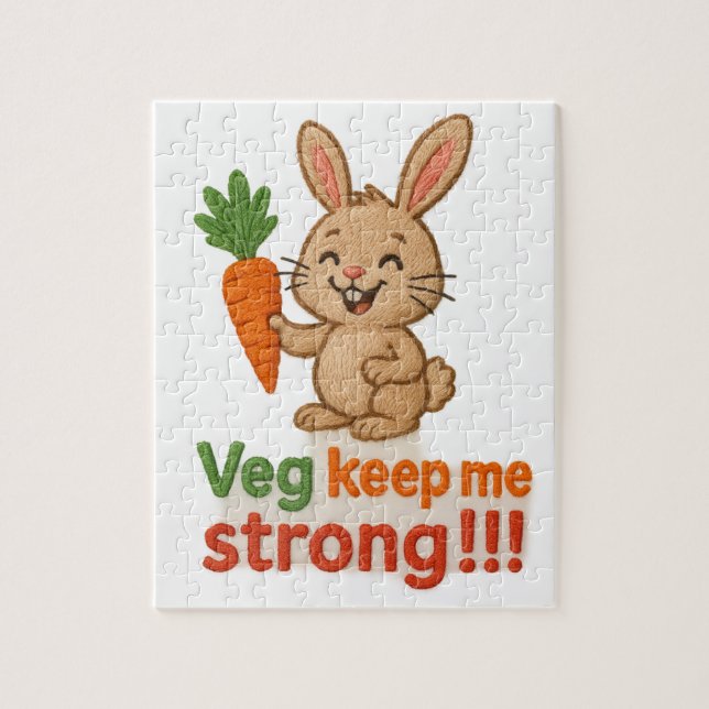 Puzzle of Rabbit with vegie (Vertical)