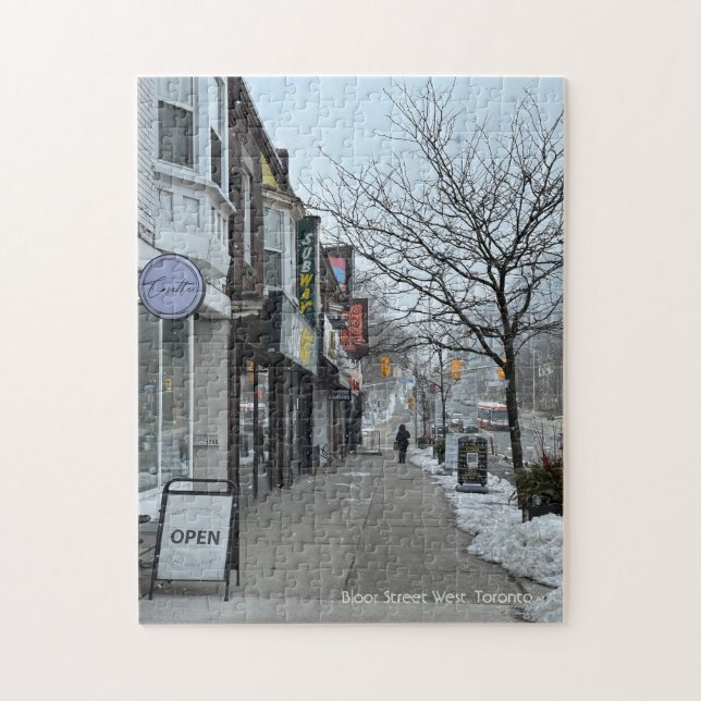 Puzzle of Winter in Bloor Street West, Toronto (Vertical)