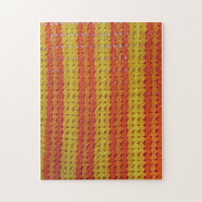 Puzzle - Orange Shells in Crochet (Vertical)