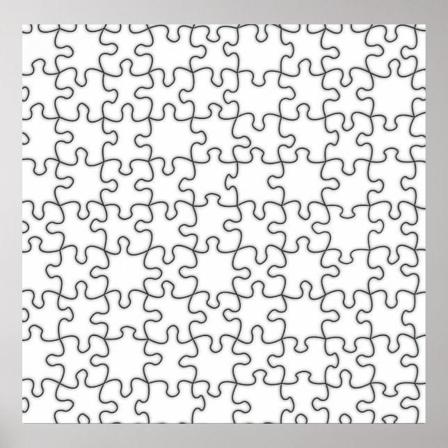 Puzzle Pattern (Add Your Image) Poster (Front)