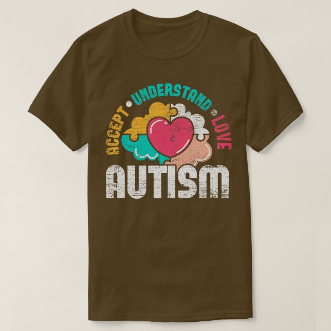 Puzzle Piece Autism Support Autism Awareness  T-Shirt (Design Front)