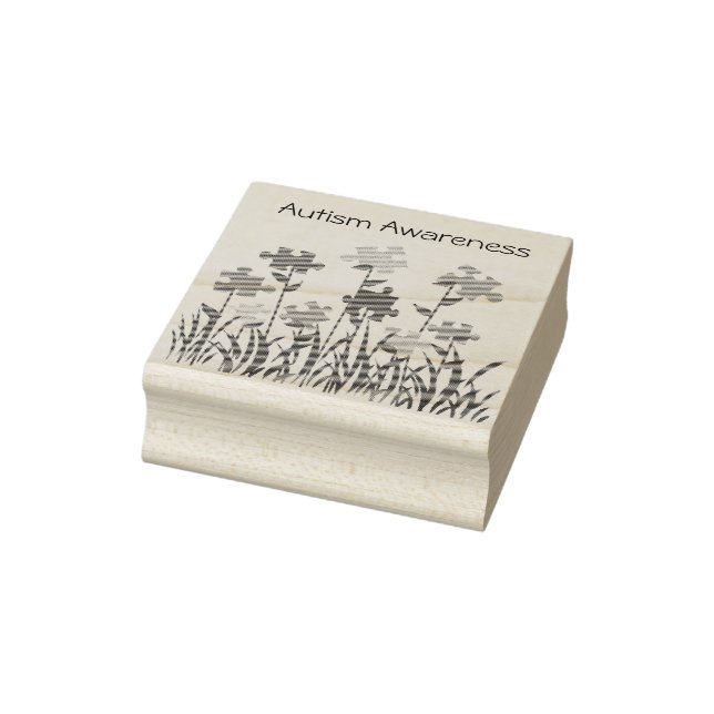 Puzzle piece garden Autism Awareness stamp (Stamp)
