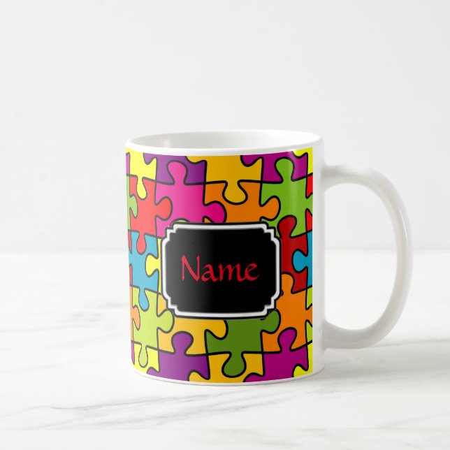 Puzzle Piece Personalised Mug (Right)