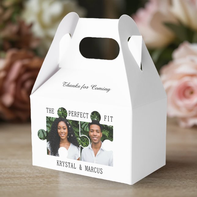 Puzzle Piece Photo Perfect Fit Wedding Favour Box (Creator Uploaded)