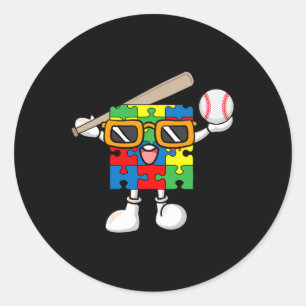 Puzzle Piece Playing Sell Autism Awareness Boys Ki Classic Round Sticker