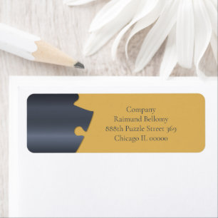 Puzzle Piece Return Address Label