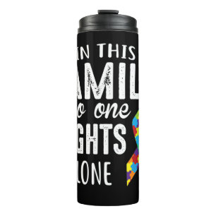 Puzzle Piece Ribbon Group Matching Family Friends  Thermal Tumbler