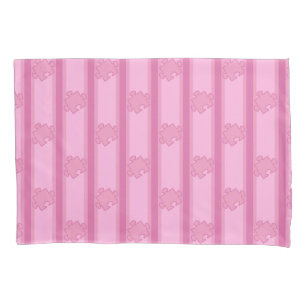 Puzzle Piece Striped Pillowcase