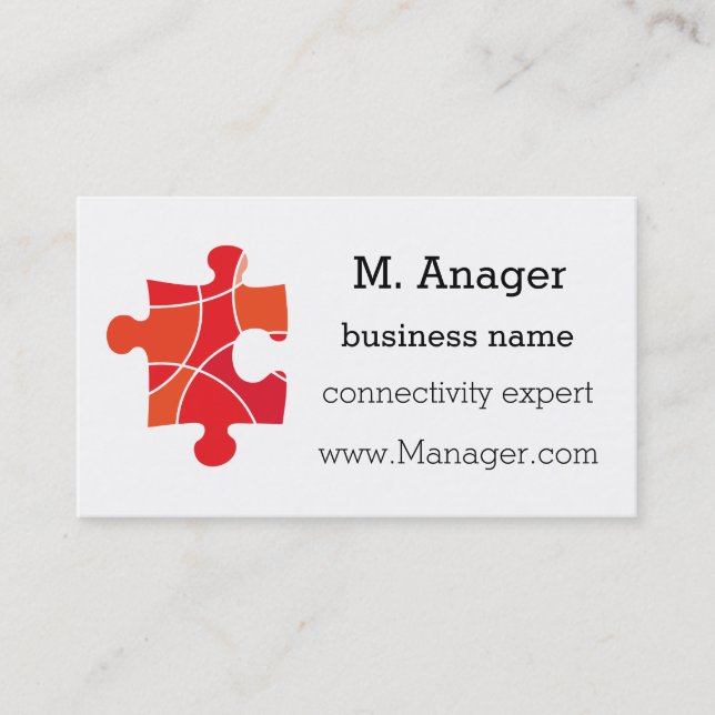 Puzzle Piece themed business card (Front)
