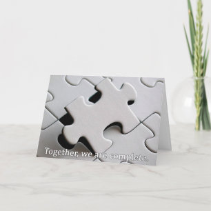Puzzle Piece Valentine Holiday Card