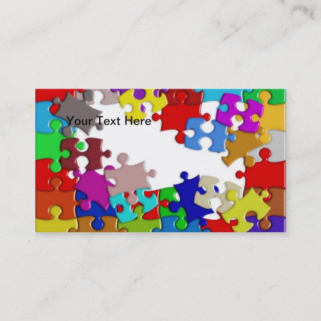 Puzzle Pieces Business Card (Front)