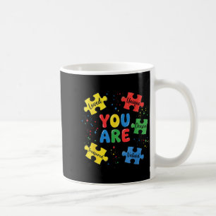 Puzzle Pieces Chosen Loved Unique Autism Teacher Coffee Mug