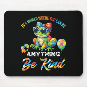 Puzzle Pieces Frog In A World You Can Be Anything Mouse Pad