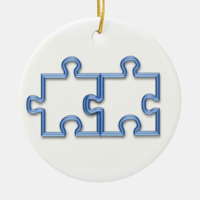 Puzzle Pieces Ornament (Front)