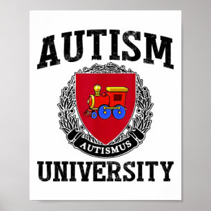 Puzzle Pieces Support Shirt Autism Autismus Univer Poster